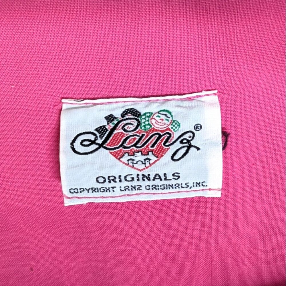 Vintage 1970's Lanz Pink Sleeveless Midi Dress W Button Pleated Bodice - Picture 6 of 10